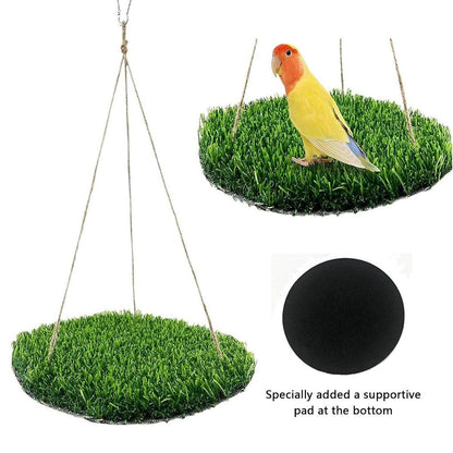 Parrot Turf Hammock Climbing Toy for Hamster Pet Bed Hanging Swing for Small Pet - Quadrate
