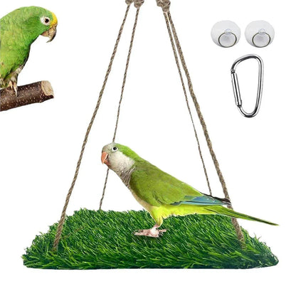 Parrot Turf Hammock Climbing Toy for Hamster Pet Bed Hanging Swing for Small Pet - Roundness