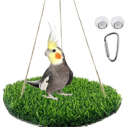 Parrot Turf Hammock Climbing Toy for Hamster Pet Bed Hanging Swing for Small Pet - Roundness