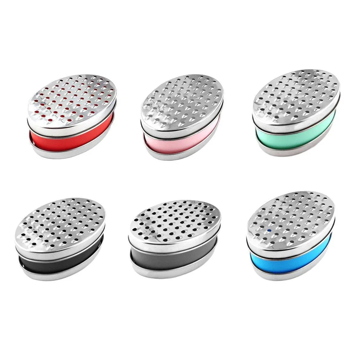 Stainless Steel Kitchen Cheese Grater with Container Storing Fruits Cheese Box - Red - Mekamart Australia