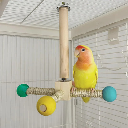 Parrot Toy Rotating Station Stand for Parrots Cockatiel Bird For Small Birds
