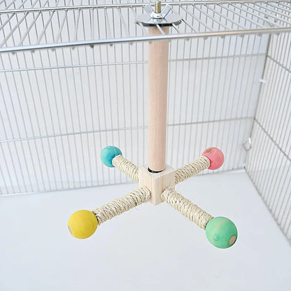 Parrot Toy Rotating Station Stand for Parrots Cockatiel Bird For Small Birds