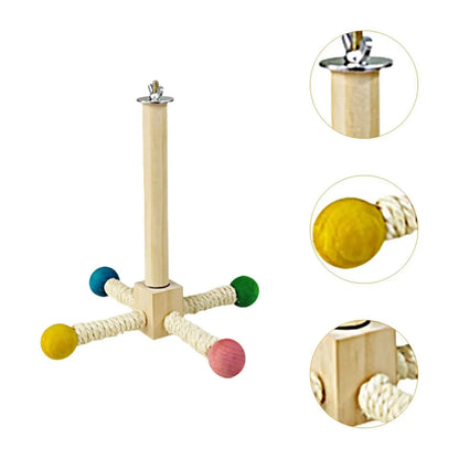 Parrot Toy Rotating Station Stand for Parrots Cockatiel Bird For Small Birds