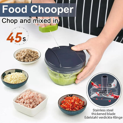 Garlic Press Chopper Slicer Hand Presser Grinder Crusher Home Kitchen Tools Use - 600ml - Mekamart Australia