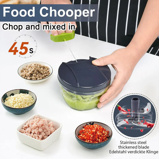Garlic Press Chopper Slicer Hand Presser Grinder Crusher Home Kitchen Tools Use - 600ml - Mekamart Australia