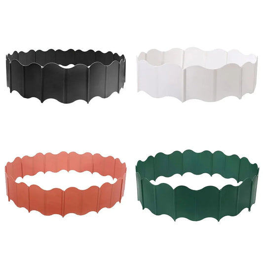 20PCS Garden Edging Fence Decorative Plastic Lawn Border Panels Landscaping - Black - Mekamart Australia