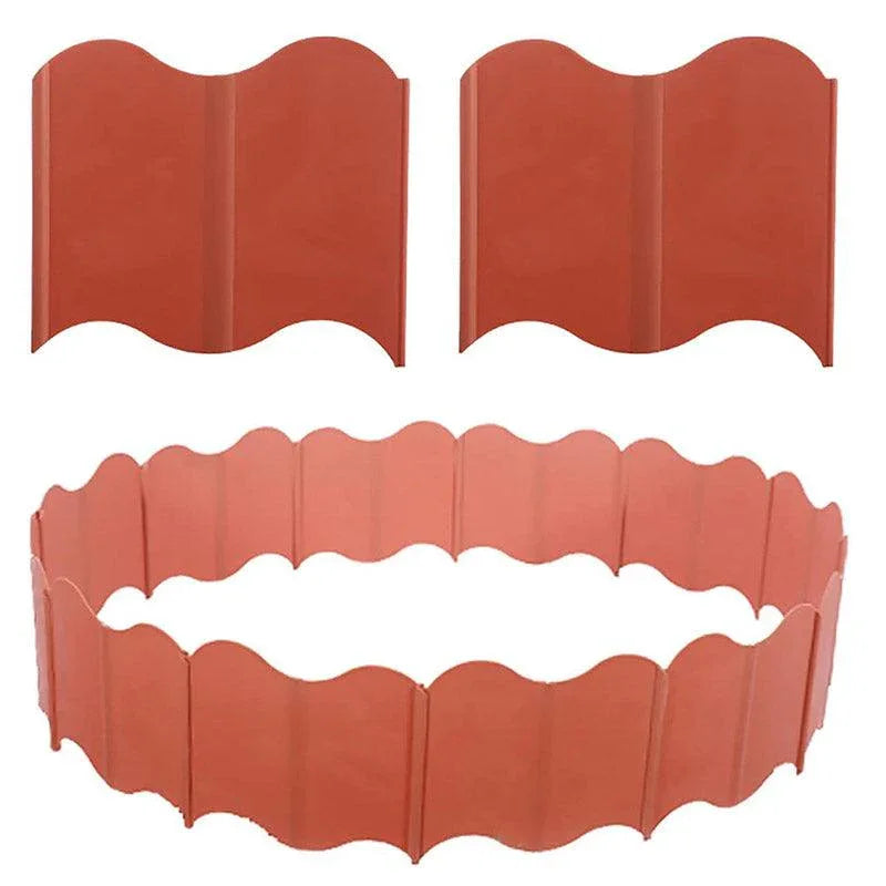 20PCS Garden Edging Fence Decorative Plastic Lawn Border Panels Landscaping - Black - Mekamart Australia