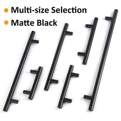 5pcs Silver Kitchen Cabinet Door Handles Stainless Steel Door Drawer Pull T Bar - 250mm/160mm