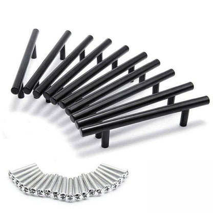 5pcs Silver Kitchen Cabinet Door Handles Stainless Steel Door Drawer Pull T Bar - 500mm/320mm