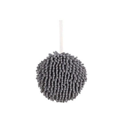 Chenille Hanging Ball Towel for Kitchen Bathroom Hand Drying Absorbent Cloth - Blue - Mekamart Australia