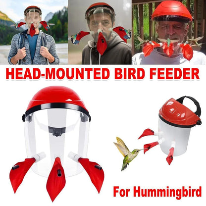 Outdoor Head Mounted Bird Feeder Portable Helmet Bird Feeder Wild Birds Feeding