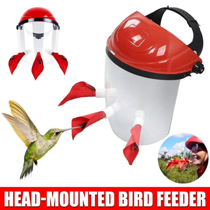Outdoor Head Mounted Bird Feeder Portable Helmet Bird Feeder Wild Birds Feeding
