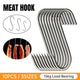 10PCS Steel S Meat Hooks for Beef Pork Lamb Roast Duck BBQ Grill Oven Hanging - L - Mekamart Australia