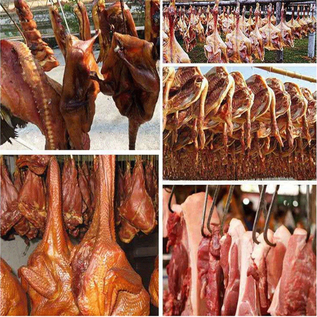10PCS Steel S Meat Hooks for Beef Pork Lamb Roast Duck BBQ Grill Oven Hanging - L - Mekamart Australia