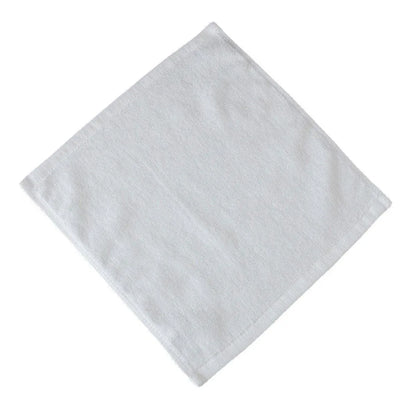 6PCS Hotel Cotton Face Towel White Soft Square Cloth Beauty Salon KTV Thick Wash - 35x35cm-Patternless-70g - Mekamart Australia
