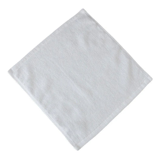 6PCS Hotel Cotton Face Towel White Soft Square Cloth Beauty Salon KTV Thick Wash - 35x35cm-Patternless-70g - Mekamart Australia