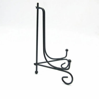 Plate Stands Iron Display Easel Photo Picture Bowl Dish Book Holder Frame Black - 4 Inch - Mekamart Australia
