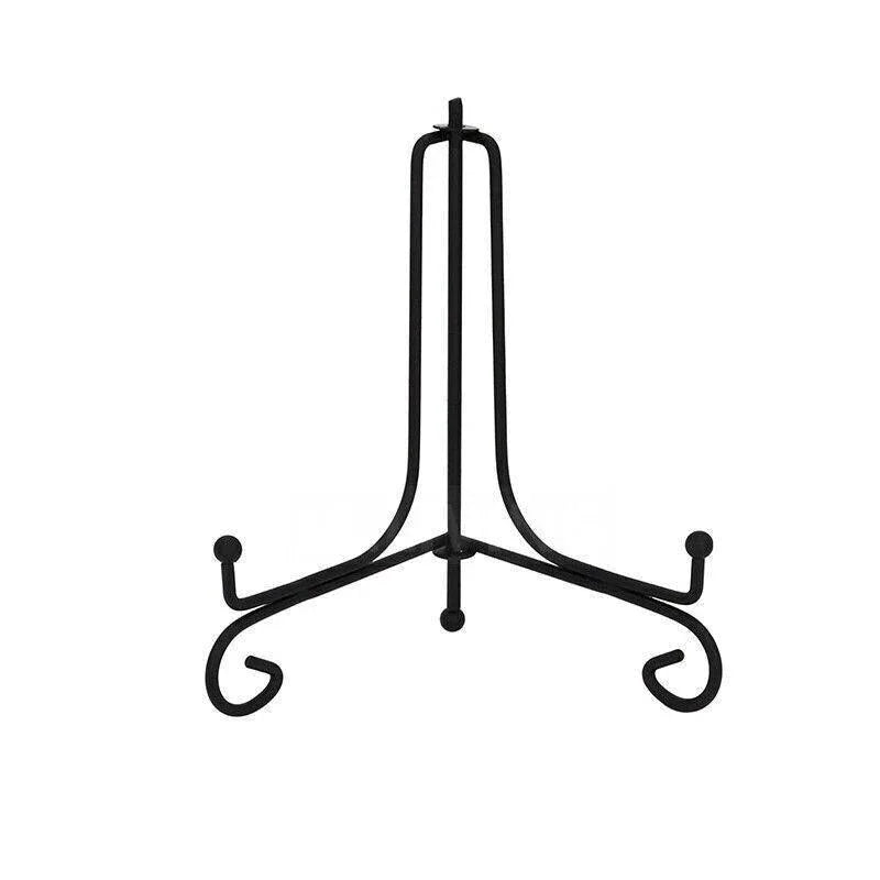 Plate Stands Iron Display Easel Photo Picture Bowl Dish Book Holder Frame Black - 4 Inch - Mekamart Australia