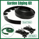 L Shaped Garden Edging Border Landscape Grass Lawn Stone Edge Fence Strip - Black - Mekamart Australia