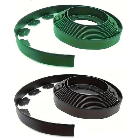 L Shaped Garden Edging Border Landscape Grass Lawn Stone Edge Fence Strip - Green - Mekamart Australia