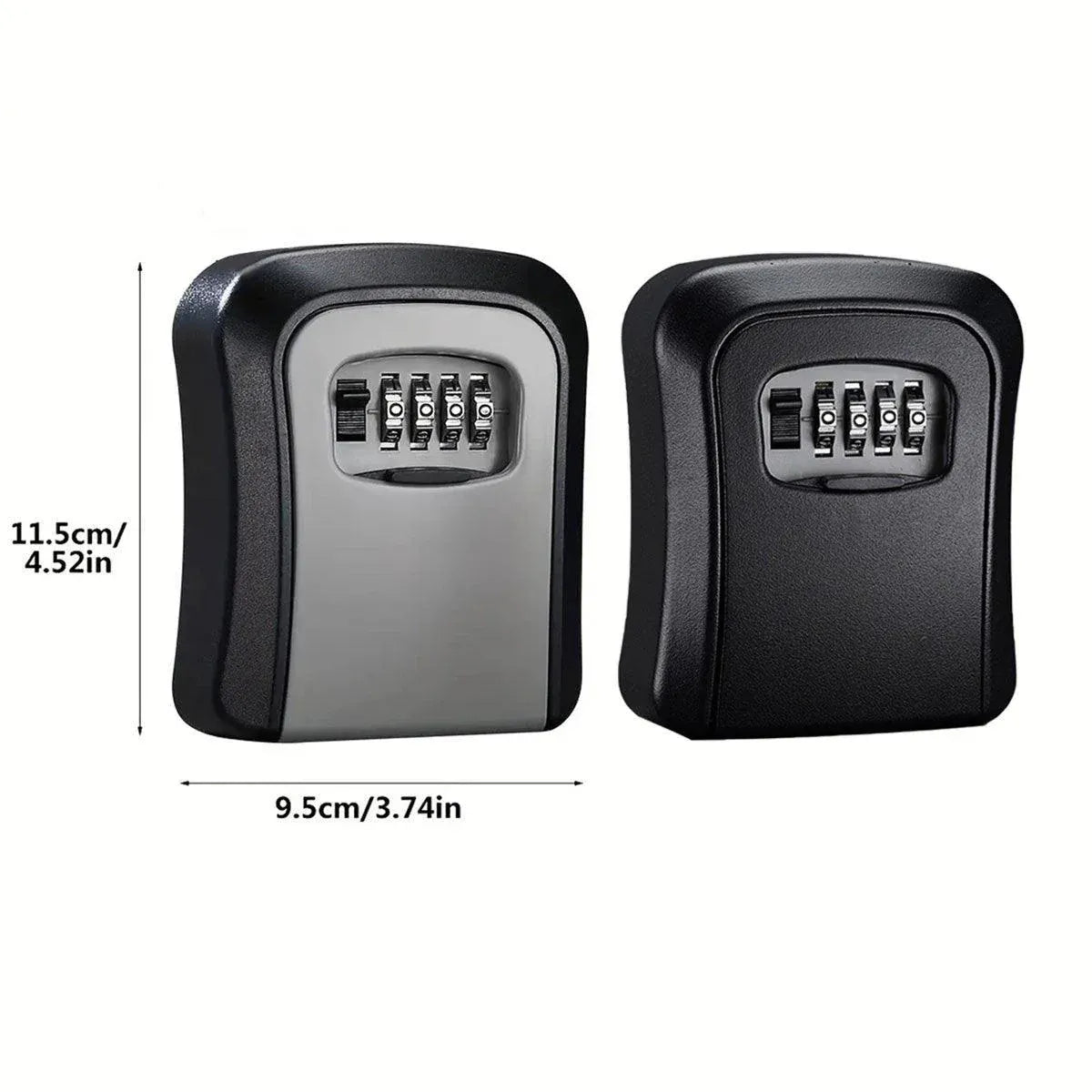 Combination Key Box with Combination Lock for Home Office Security Storage - Black