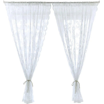 Elegant Lace Curtain Bedroom Window Door Screen Privacy Window Decor - 75*150cm - Mekamart Australia