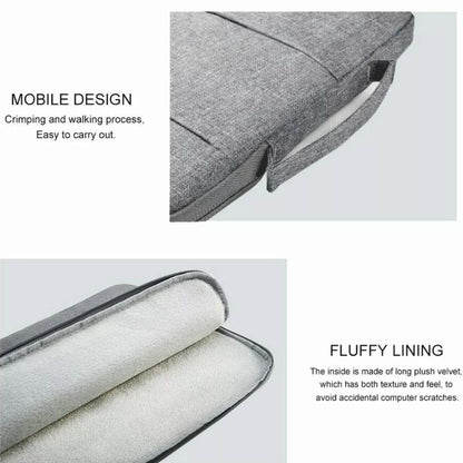 Laptop Sleeve Travel Bag Carry Case For MacBook Air Pro 14.1”-15.4” - Light Grey