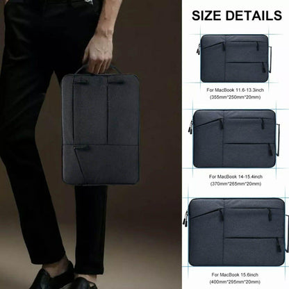 Laptop Sleeve Travel Bag Carry Case For MacBook Air Pro 14.1”-15.4” - Dark Grey
