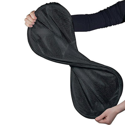 2PCS Foldable Mesh Laundry Hampers with Handles and Pocket for Clothes Storage