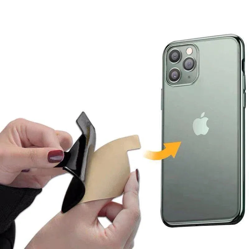 Silicone Phone Card Holder Double Layer Adhesive Wallet with 3M Backing - Green