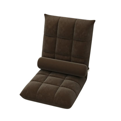 Floor Lounge Sofa Bed Chair with Lumbar Pillow Folding Adjustable Cushion - Cyan - Mekamart Australia