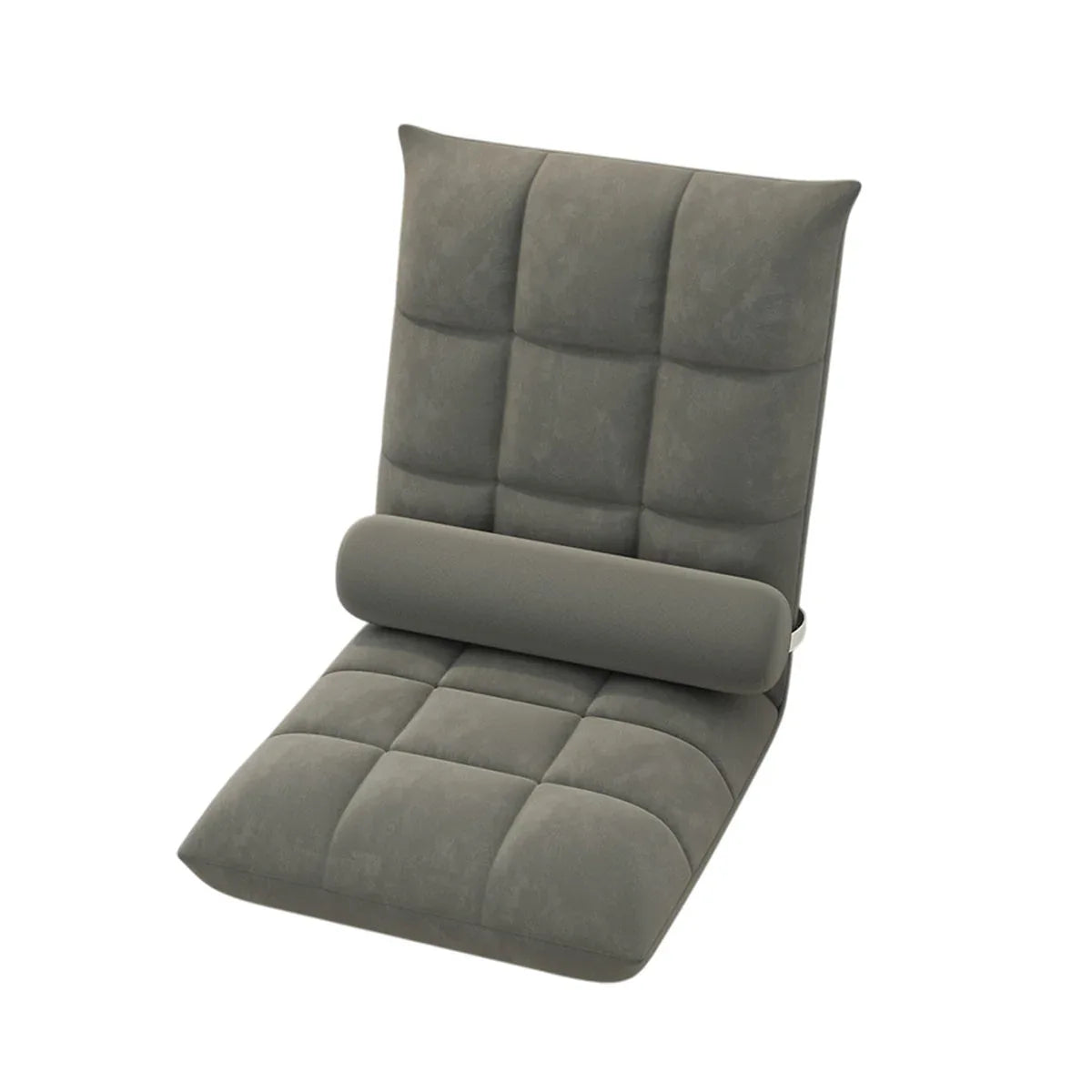 Floor Lounge Sofa Bed Chair with Lumbar Pillow Folding Adjustable Cushion - Pink - Mekamart Australia