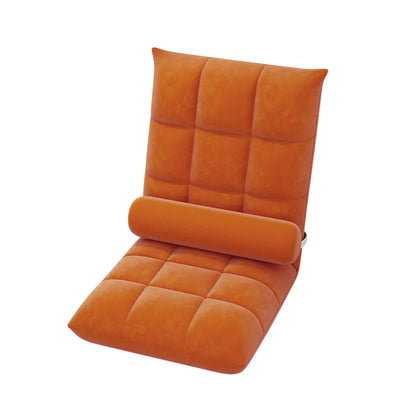 Floor Lounge Sofa Bed Chair with Lumbar Pillow Folding Adjustable Cushion - Pink - Mekamart Australia