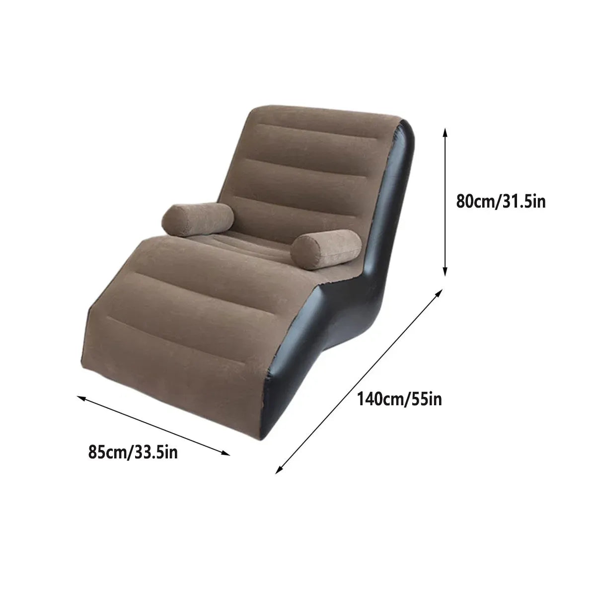 Inflatable Lazy Sofa Portable Outdoor Air Chair Sleeping Bed Lounger for Camping