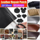 2X Self Adhesive Leather Repair Patches Kit for Sofa Couch Auto Interior Use - Dark Grey - Mekamart Australia
