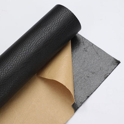 2X Self Adhesive Leather Repair Patches Kit for Sofa Couch Auto Interior Use - Dark Grey - Mekamart Australia
