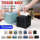 Large Size Tissue Box Dispenser Paper Holder Napkin Case Pu Leather Cover - White - Mekamart Australia