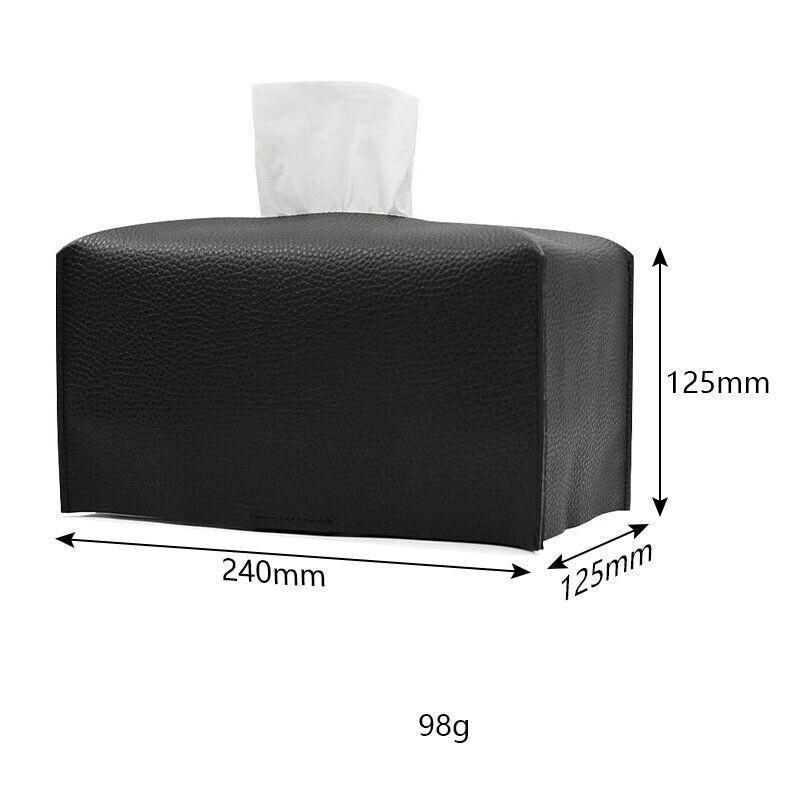 Large Size Tissue Box Dispenser Paper Holder Napkin Case Pu Leather Cover - White - Mekamart Australia
