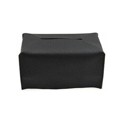 Large Size Tissue Box Dispenser Paper Holder Napkin Case Pu Leather Cover - White - Mekamart Australia