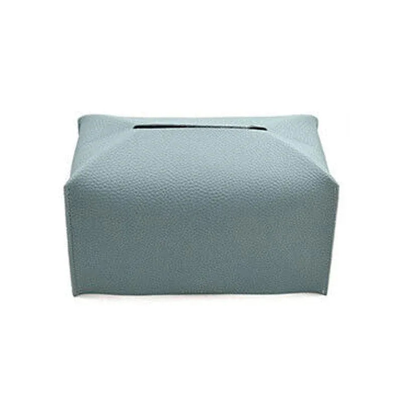 Large Size Tissue Box Dispenser Paper Holder Napkin Case Pu Leather Cover - White - Mekamart Australia