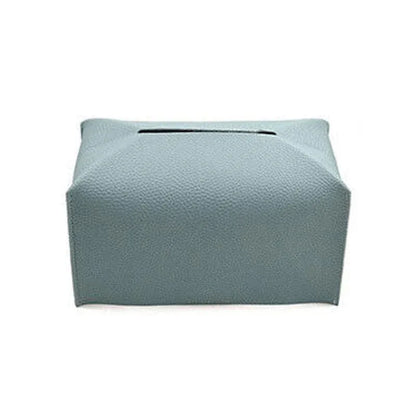 Large Size Tissue Box Dispenser Paper Holder Napkin Case Pu Leather Cover - White - Mekamart Australia