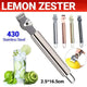 Lemon Zester Grater Knife Tool Stainless Steel with Channel Garnish Citrus Lime - Rose Gold - Mekamart Australia