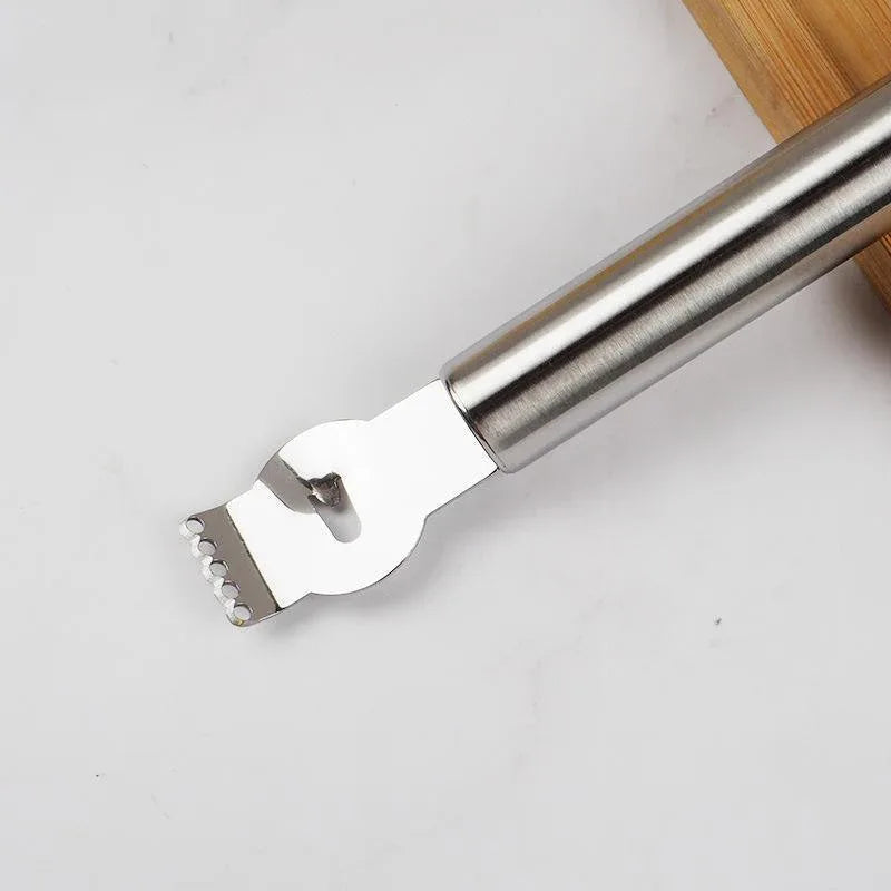 Lemon Zester Grater Knife Tool Stainless Steel with Channel Garnish Citrus Lime - Rose Gold - Mekamart Australia
