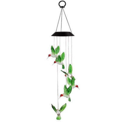 Wind Chimes Solar Powered Led Lights Changing Hanging Garden Yard Outdoor Decor - Dragonfly - Mekamart Australia