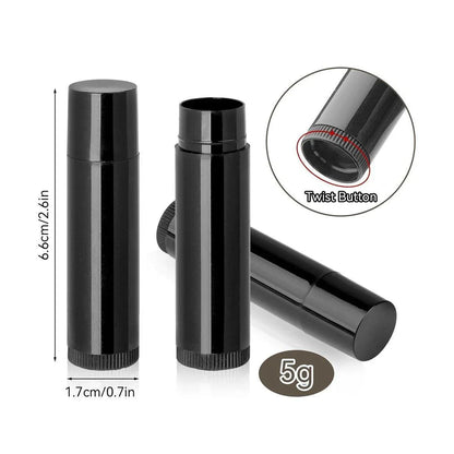 50pcs Lip Glaze Tubes Round Refillable PP Material Lip Balm Containers Red Tube - White - Mekamart Australia