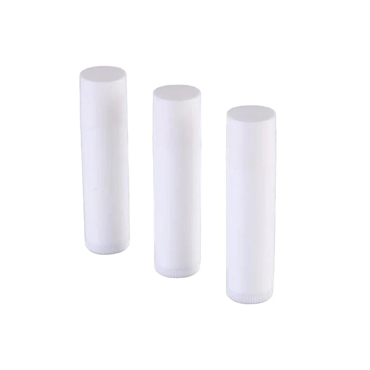50pcs Lip Glaze Tubes Round Refillable PP Material Lip Balm Containers Red Tube - White - Mekamart Australia