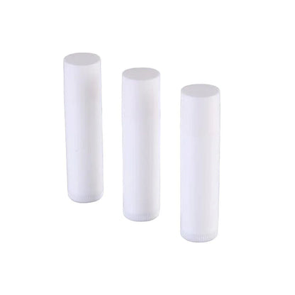 50pcs Lip Glaze Tubes Round Refillable PP Material Lip Balm Containers Red Tube - White - Mekamart Australia
