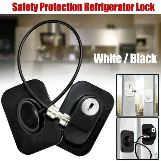 Refrigerator Lock with Keys for Fridge Cabinet Window Door and Drawer Latch Use - Black - Mekamart Australia