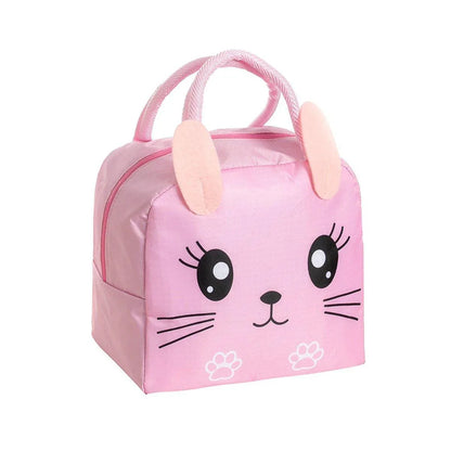 3D Bento Lunch Bag Cartoon Handbag Insulated Food Box Bag for Students LunchTote - Yellow Duck - Mekamart Australia