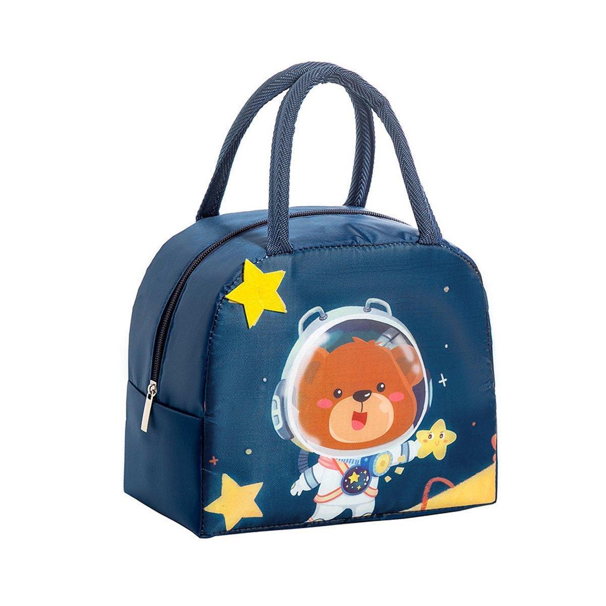 3D Bento Lunch Bag Cartoon Handbag Insulated Food Box Bag for Students LunchTote - Yellow Duck - Mekamart Australia